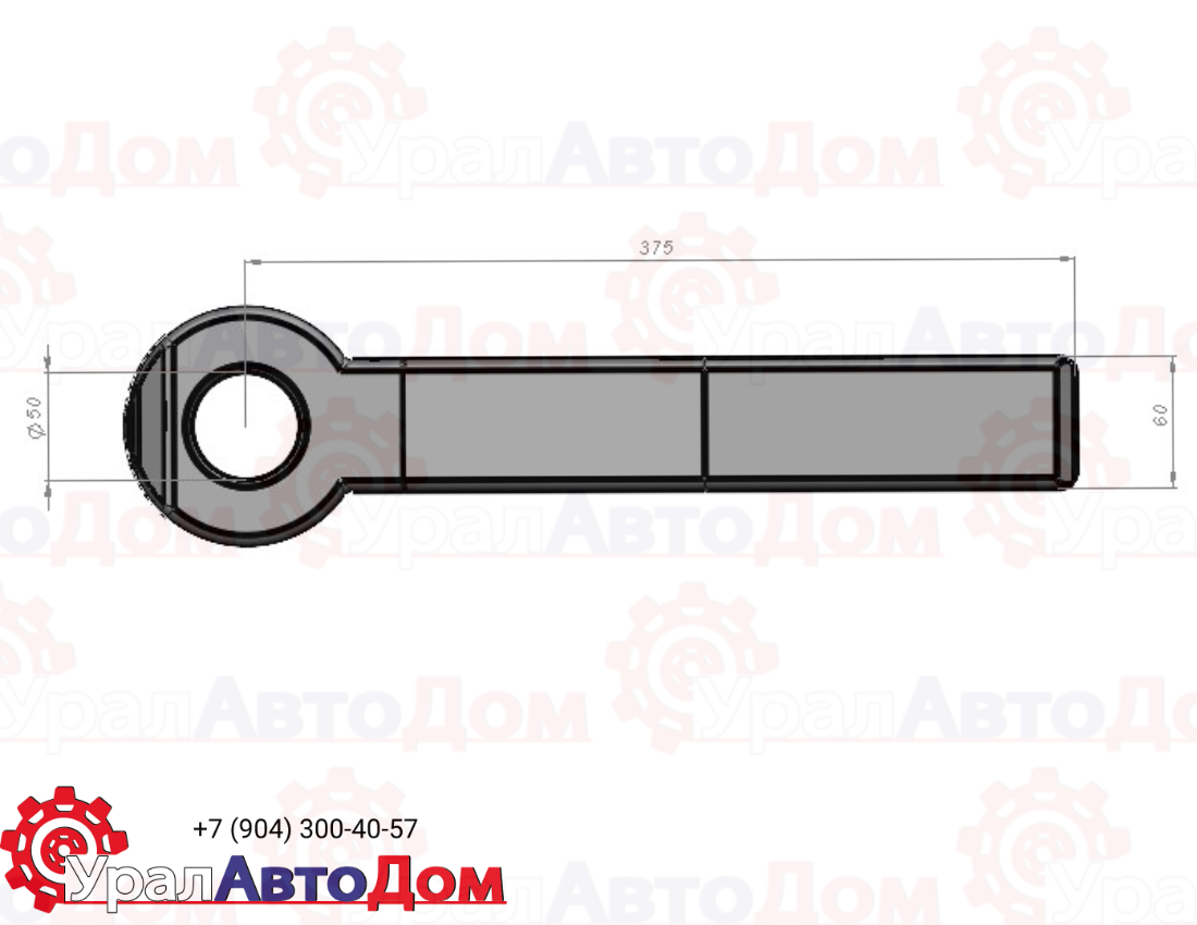 Петля сцепная RÜHLICKE □65х60 D=190 kN Ø50 мм о.н. 9930311